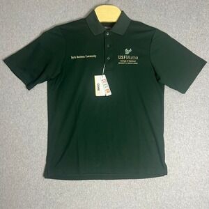 CORE 365 Men's USF Muma College Business Community Green Polo Shirt‎ Size Small